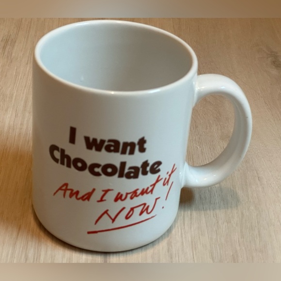 Vintage Hallmark 1986 Chocolate Lover Mug – “I Want Chocolate & I Want it NOW!” - Picture 1 of 13